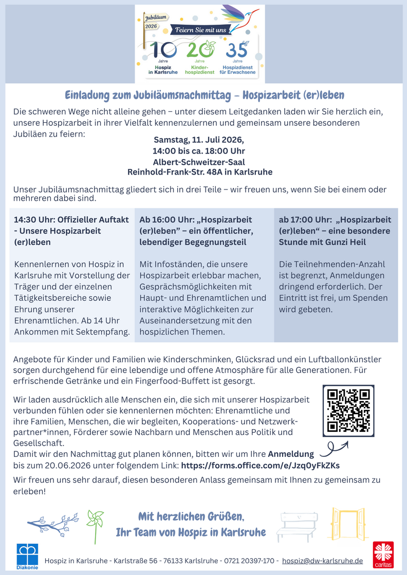 Programm zum Jubiläum